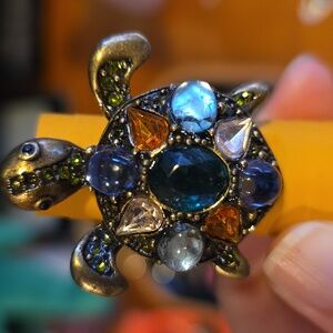 Jeweled Vintage Turtle Ring